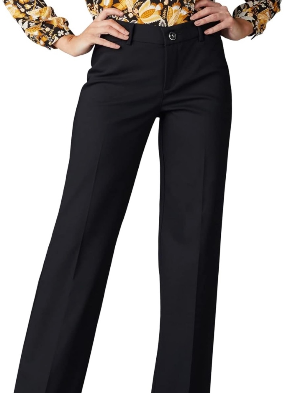 Lee Size 14 Short Ultra Lux Comfort Trouser Pant with Flex Motion Black Teacher